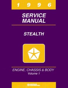 1996 Dodge Stealth Factory Shop Service Manual