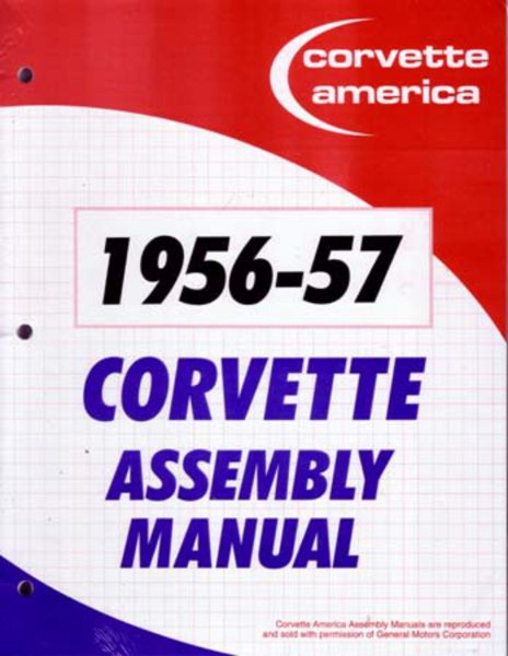 1956 1957 Chevrolet Corvette Assembly Manual Book Rebuild Instructions Drawings