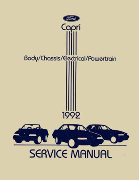 1992 Mercury Capri Factory Shop Service Manual