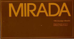 1983 Dodge Mirada Owner's Manual