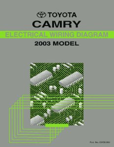 2003 Toyota Camry Wiring Diagrams Manual