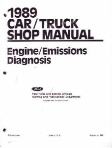 1989 Ford Lincoln Mercury Emissions Diagnosis Procedure Manual