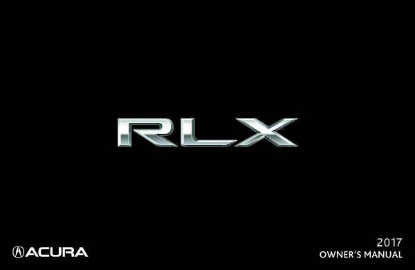 2017 Acura RLX Owner's Manual