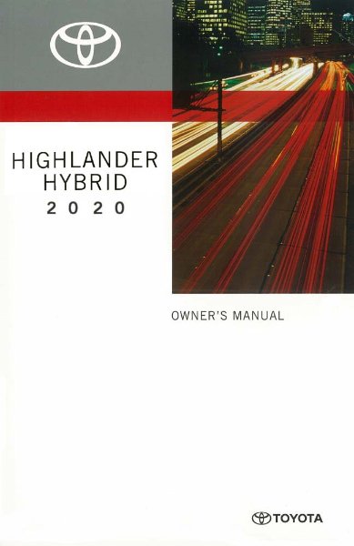 2020 Toyota HIGHLANDER HYBRID Owner's Manual
