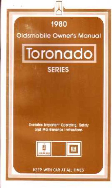 1980 Oldsmobile Toronado Owner's Manual