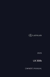 2025 Lexus UX 300h Owner's Manual