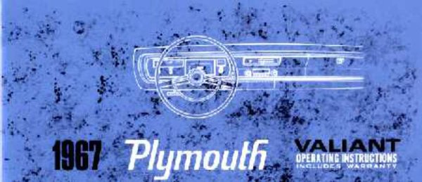 1967 Plymouth Valiant Owner's Manual