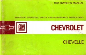 1971 Chevrolet Chevelle Owner's Manual