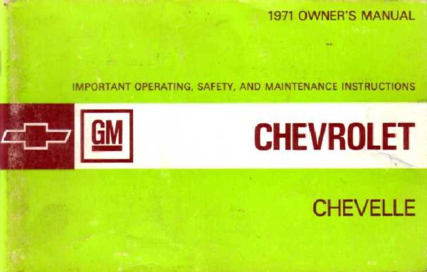 1971 Chevrolet Chevelle Owner's Manual