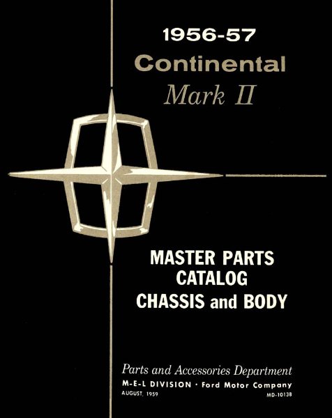 1956–1957 Lincoln Continental Mark II Parts Book
