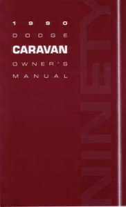 1990 Dodge Caravan Owner's Manual