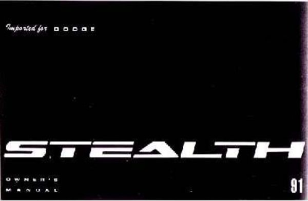 1991 Dodge Stealth Owner's Manual