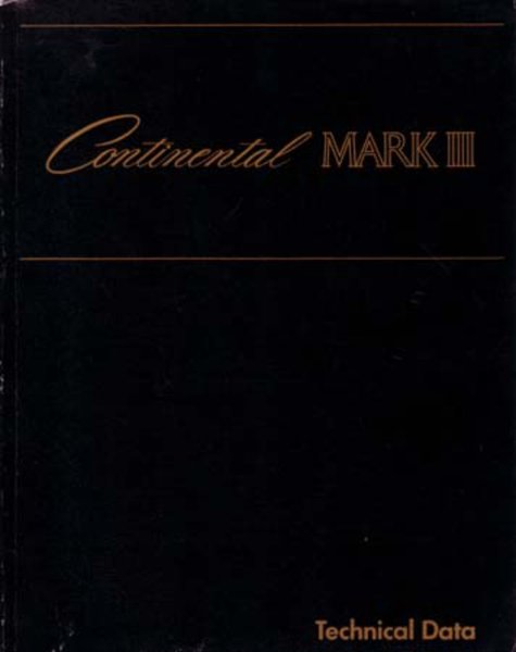 1968 Lincoln Mark III Factory Shop Service Manual