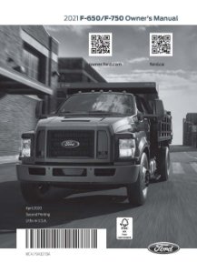 2021 Ford F650 - F750 F-SUPER DUTY Owner's Manual