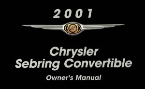 2001 Chrysler Sebring Convertible Owner's Manual