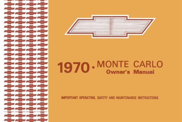 1970 Chevrolet Monte Carlo Owner's Manual