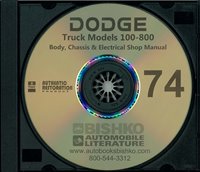 1974 DODGE 100-800 SERIES TRUCK Body, Chassis & Electrical Service Manual[eb5368N] sample image