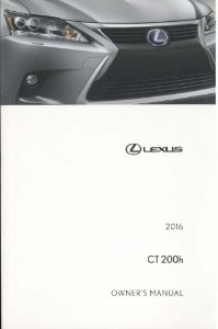 2016 Lexus CT 200H Owner's Manual