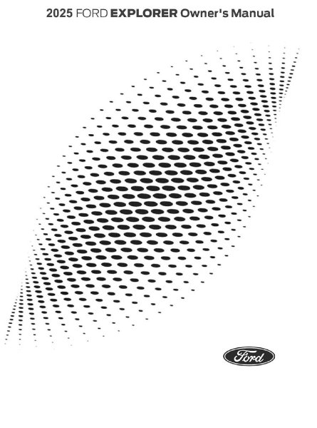 2025 Ford Explorer Owner's Manual