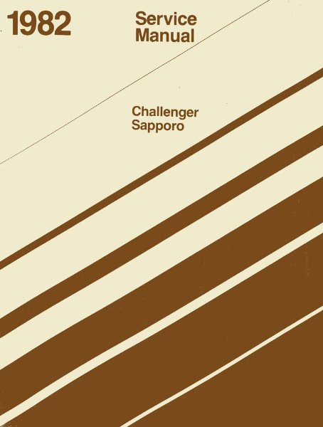 1982 Dodge Challenger, Sapporo Factory Shop Service Manual