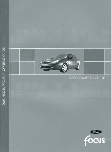 2003 Ford Focus Owner's Manual