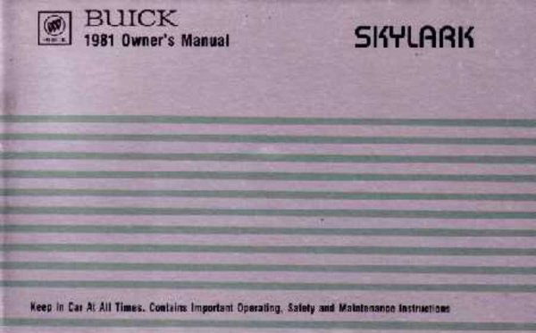 1981 Buick Skylark Owner's Manual