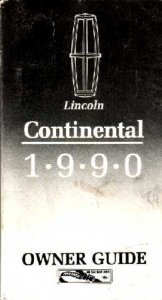 1990 Lincoln Continental Owner's Manual