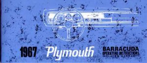 1967 Plymouth Barracuda Owner's Manual