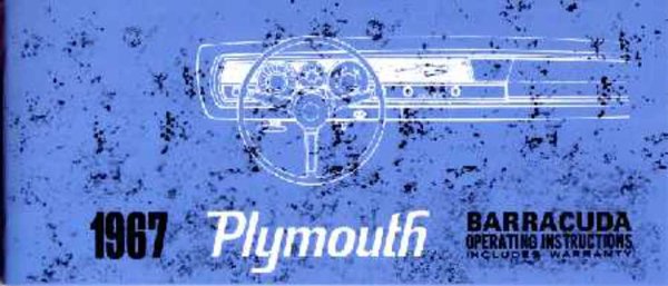 1967 Plymouth Barracuda Owner's Manual