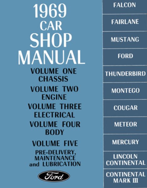 1969 Ford Lincoln, Mercury - All Models Factory Shop Service Manual