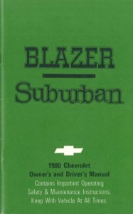 1980 Chevrolet Blazer, Suburban Owner's Manual