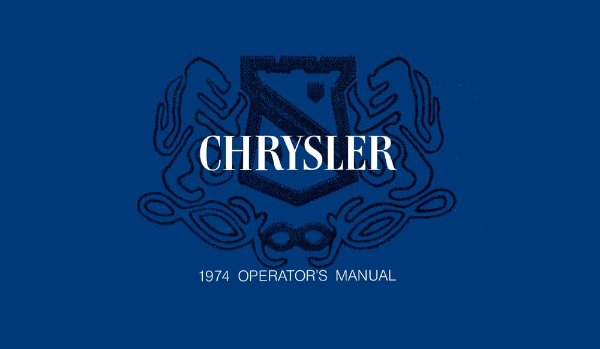 1974 Chrysler Imperial, New Yorker, Newport, Town & Country Owner's Manual