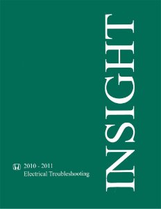 2010–2011 Honda Insight Factory Shop Service Manual