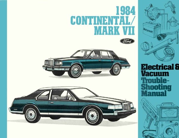 1984 Lincoln Continental, Mark VII Wiring Diagrams Manual
