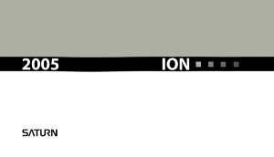 2005 Saturn ION Owner's Manual