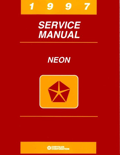 1997 Dodge Neon Factory Shop Service Manual