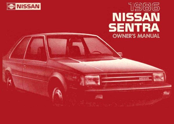 1986 Nissan Sentra Owner's Manual