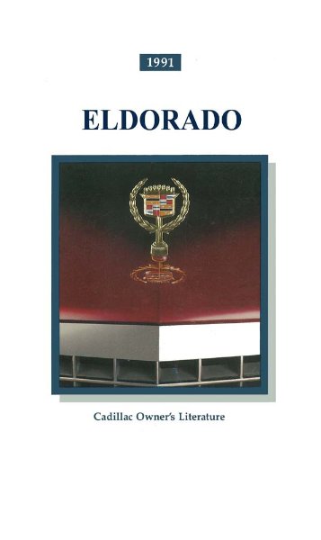 1991 Cadillac Eldorado Owner's Manual