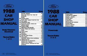 1988 Ford Taurus, Sable Factory Shop Service Manual