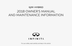 2018 Infiniti Q50 Hybrid Owner's Manual