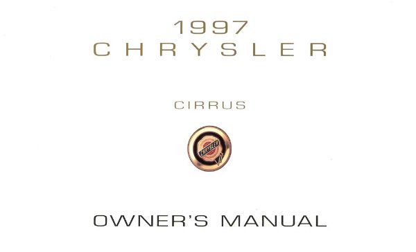 1997 Chrysler Cirrus Owner's Manual