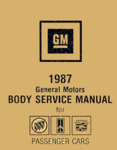 1987 Buick Cadillac Oldsmobile Service Shop Repair Body Manual Convertible Glass