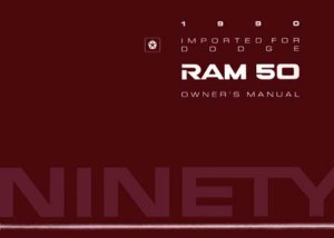 1990 Dodge Ram 50 Truck Owner's Manual