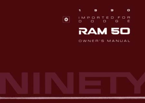 1990 Dodge Ram 50 Truck Owner's Manual