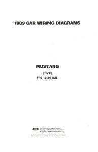 1989 Ford Mustang Wiring Diagrams Manual