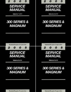 2005 Chrysler 300 Series, Magnum Factory Shop Service Manual
