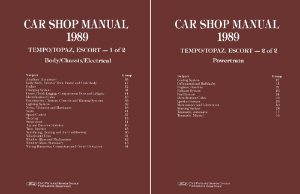 1989 Ford Escort, Tempo, Topaz Factory Shop Service Manual