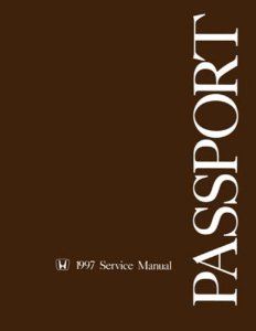 1997 Honda Passport Factory Shop Service Manual