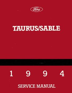 1994 Ford Taurus, Sable Factory Shop Service Manual