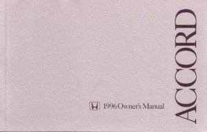 1996 Honda Accord Sedan Owner's Manual